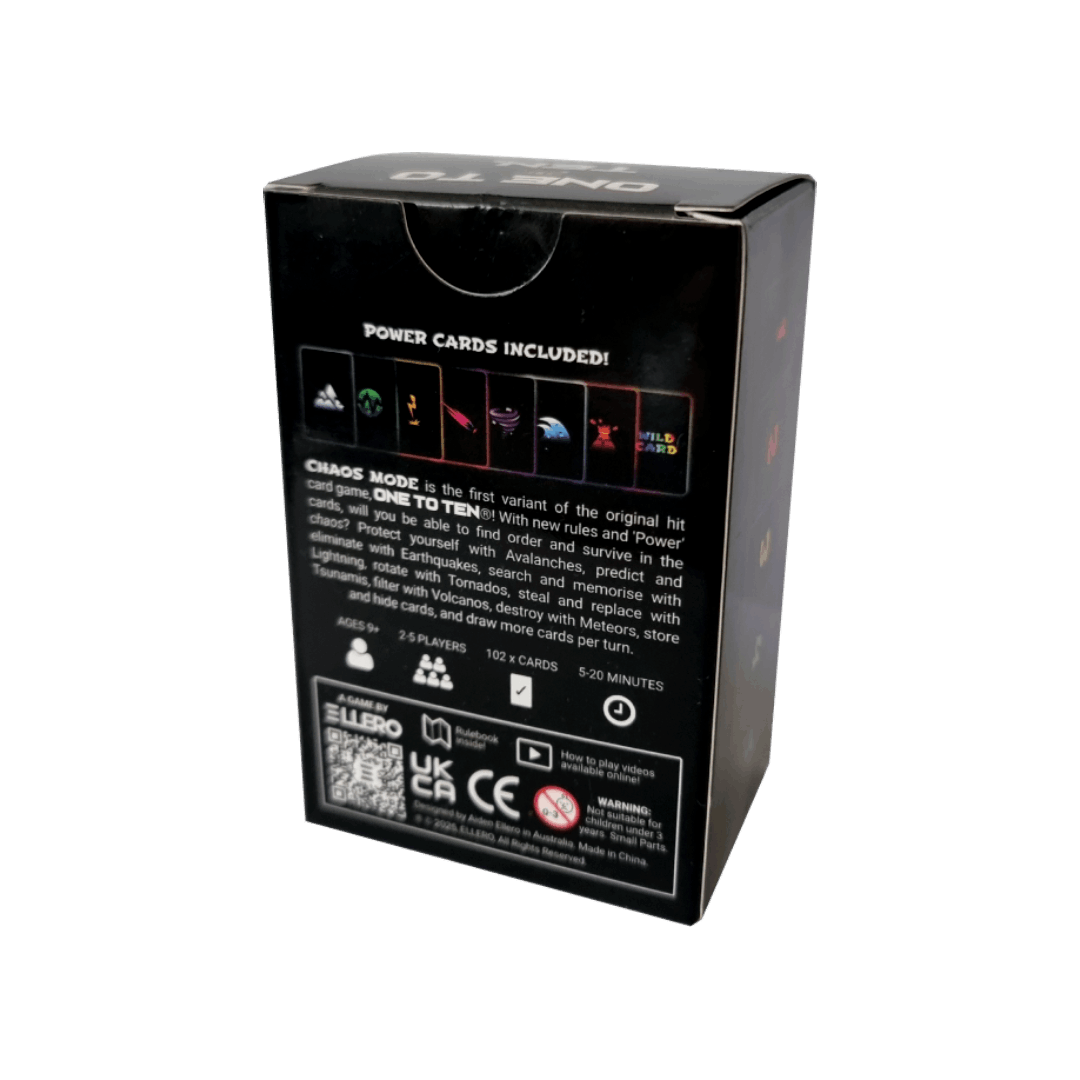 The Chaos Mode version of ONE TO TEN the card game.