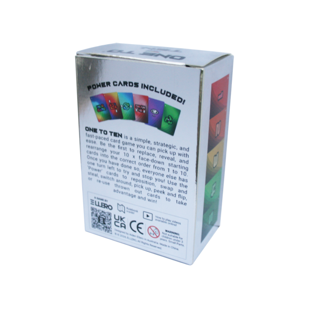 The deluxe version of ONE TO TEN the card game.