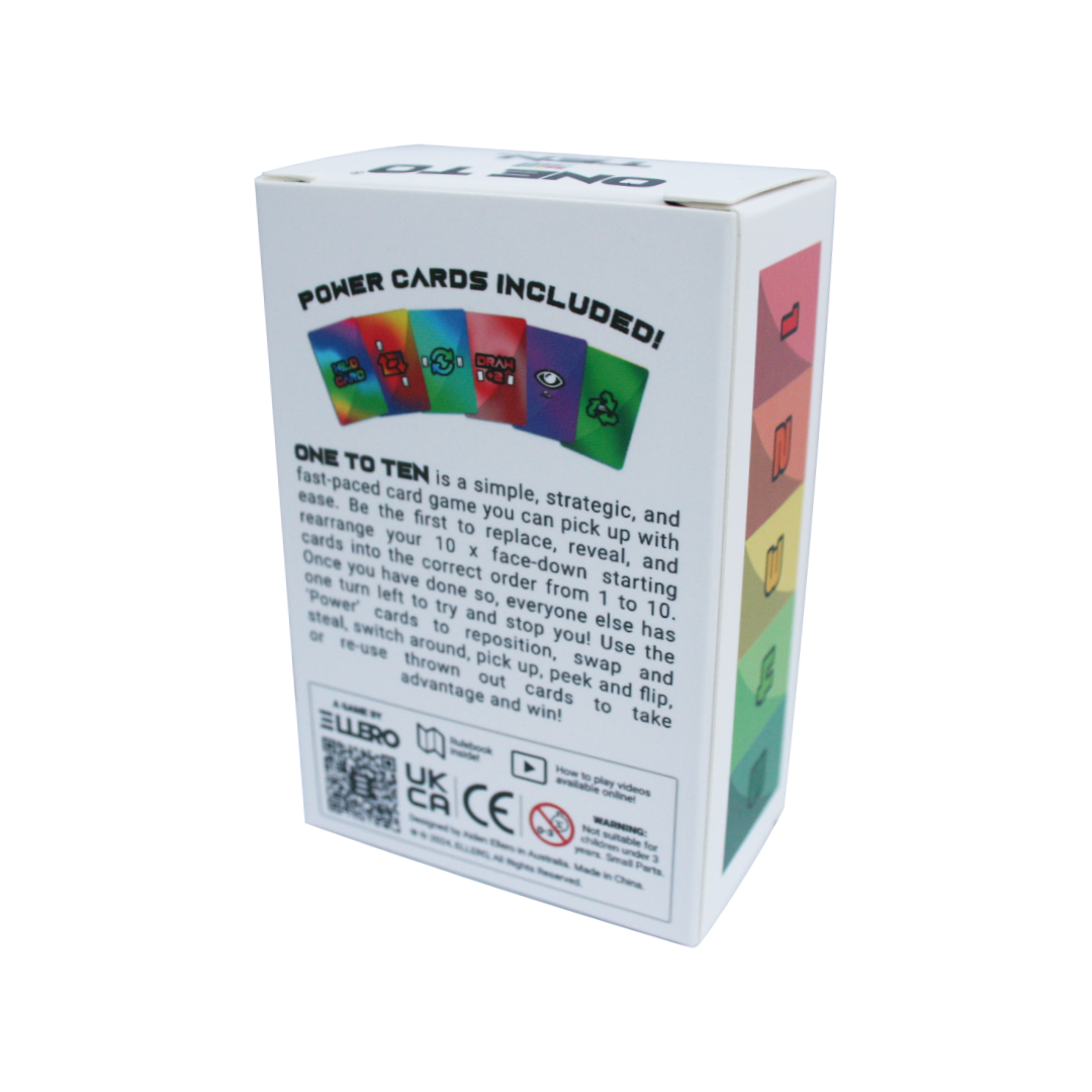 The original version of ONE TO TEN the card game.